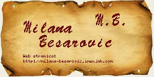 Milana Besarović vizit kartica